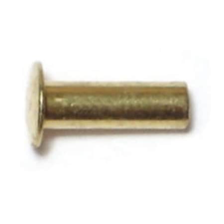 Midwest Fastener Tubular Rivet, Truss Head, 1/8 in Dia., 3/8 in L, Steel Body, 48 PK 61866